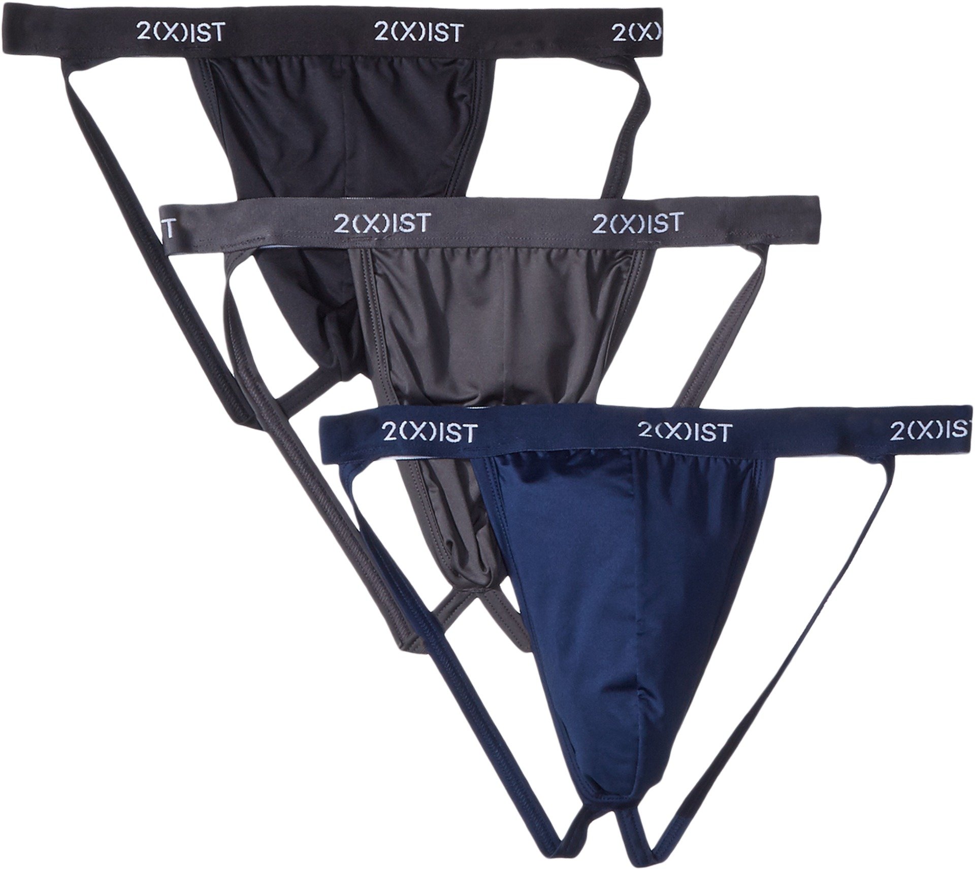 2(X)IST Men's 3-Pack Micro Speed Dri Jock Strap