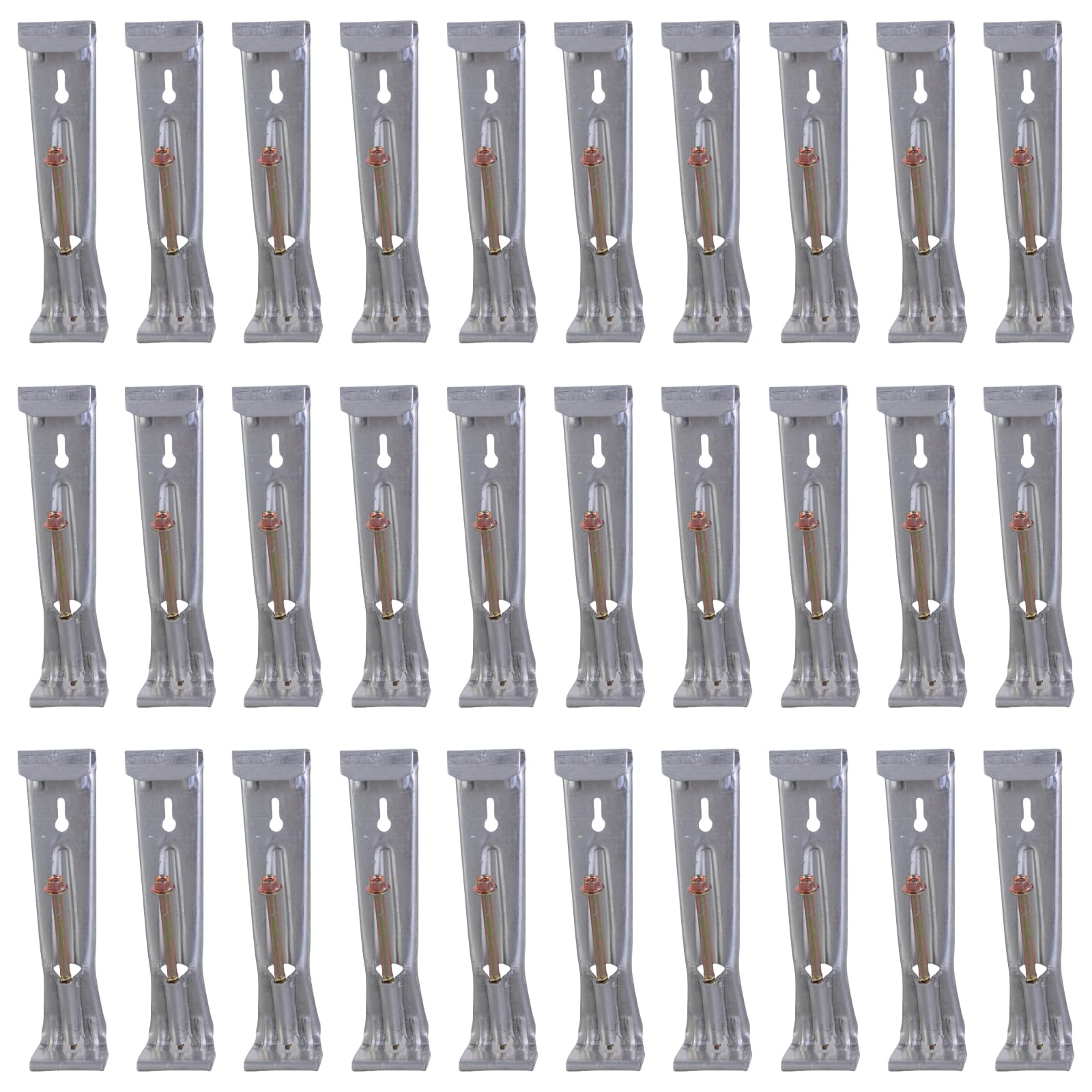 of 30 Hide Bracket Gutter Hangers Quick Screw Clip for K Styles Sturdy Aluminum Gutters Comes with Drill Bit Gutter