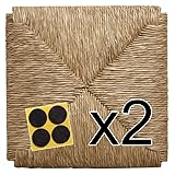 ArredaSì Fondi in paglia 37x37cm con angoli (mod. 998 zf) Ricambi per sedia impagliata [SET DI DUE] + Feltrini in OMAGGIO