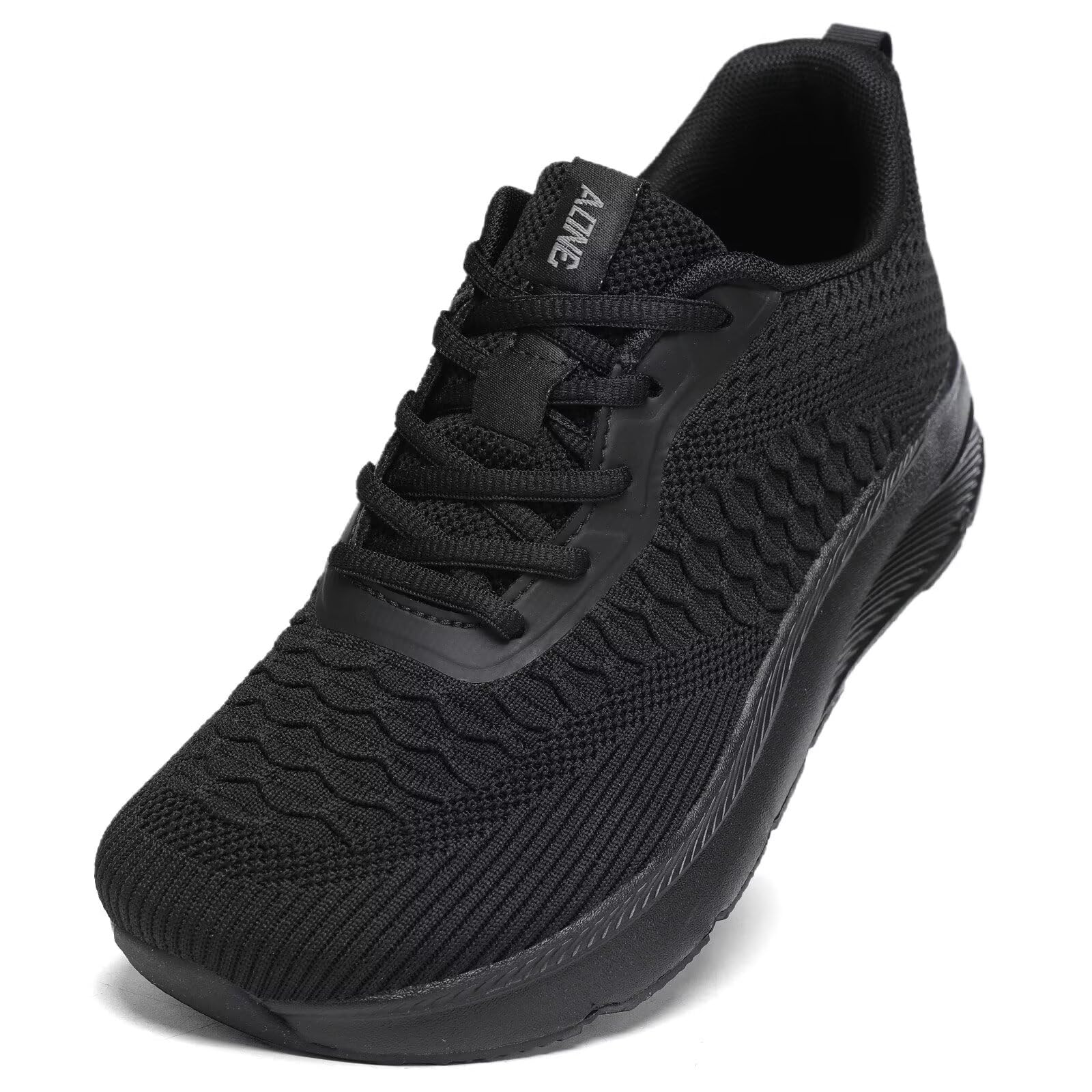 Men's Wide Toe Walking Shoes Casual Trail Running Sneakers Cross-Trainer Tennis Non Slip Athletic Gym Workout Soft Sole Black