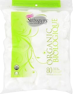 Organic Essentials Cotton Balls Triple Size 80 Each (Pack of 4)