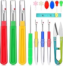 Set of 16 Seam Cutters, 6 Decoud Stitch Cutters, Sewing Thread Strippers, with Needle Threader, Scissors, Storage Box for Removing Threads and Sewing Accessories