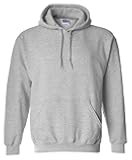 Gildan Men's Heavy Blend Drawcord Hooded Sweatshirt, Safety Pink