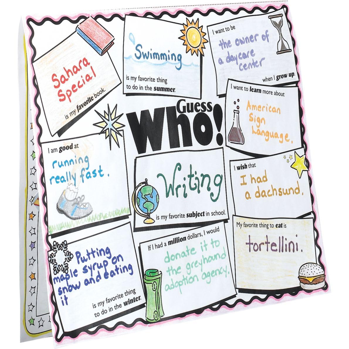 Really Good Stuff Ready-to-Decorate Guess Who's Who! - 24 Activity mats