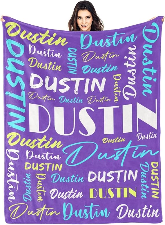 Personalized Blankets for Kids with Names Customized Blankets with Name for Adult Custom Blanket Gift for Birthday Christmas Valentines Day Gift