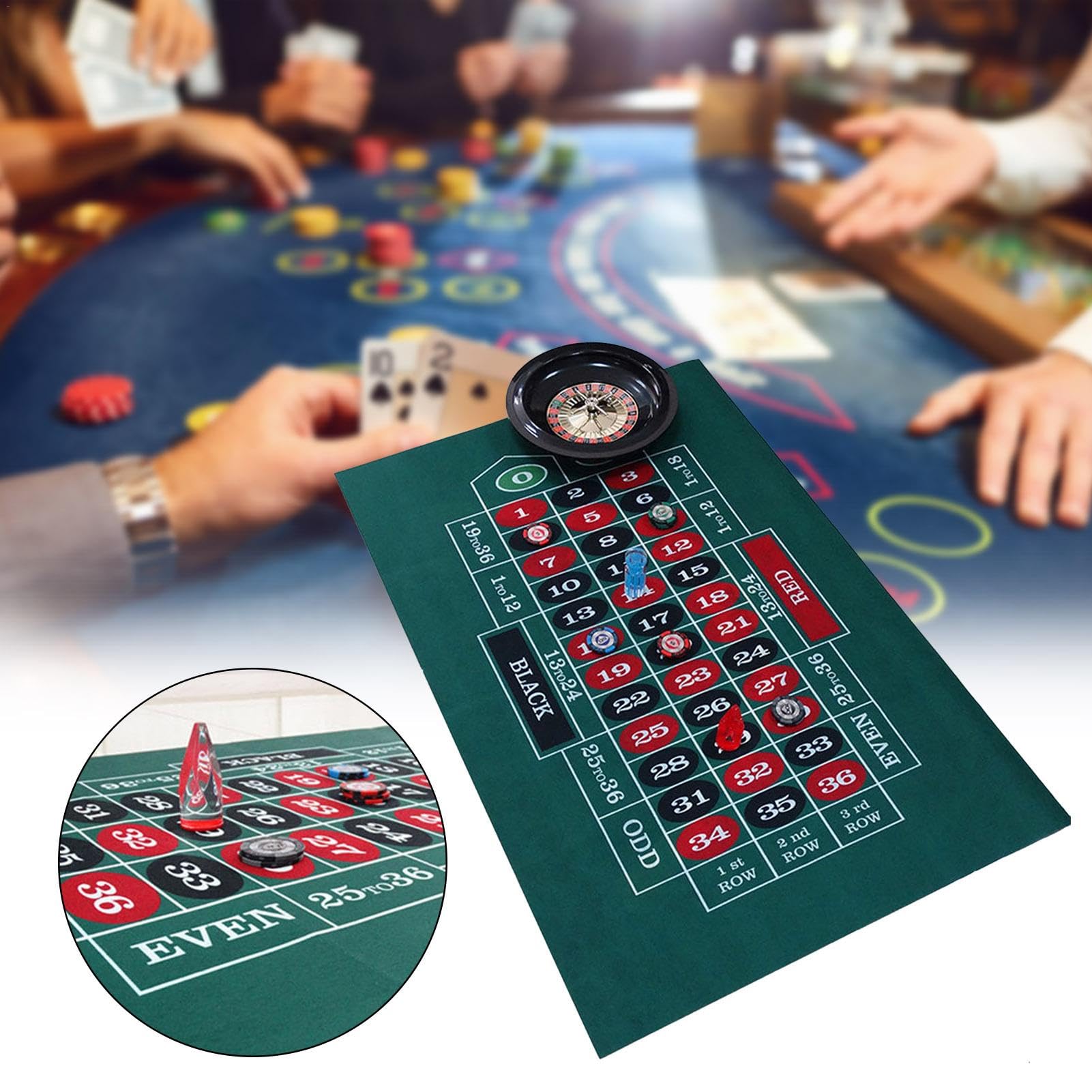 Pokermatte, Pokertischauflage Texas Hold'em Pokerteppiche, 60 X 90cm Doppelseitige Poker-Layout-Matte, Blackjack Und Texas Hold'em Erhältlich Tischmatte, Craps, Filz Roulette Matte Rutschhemmend
