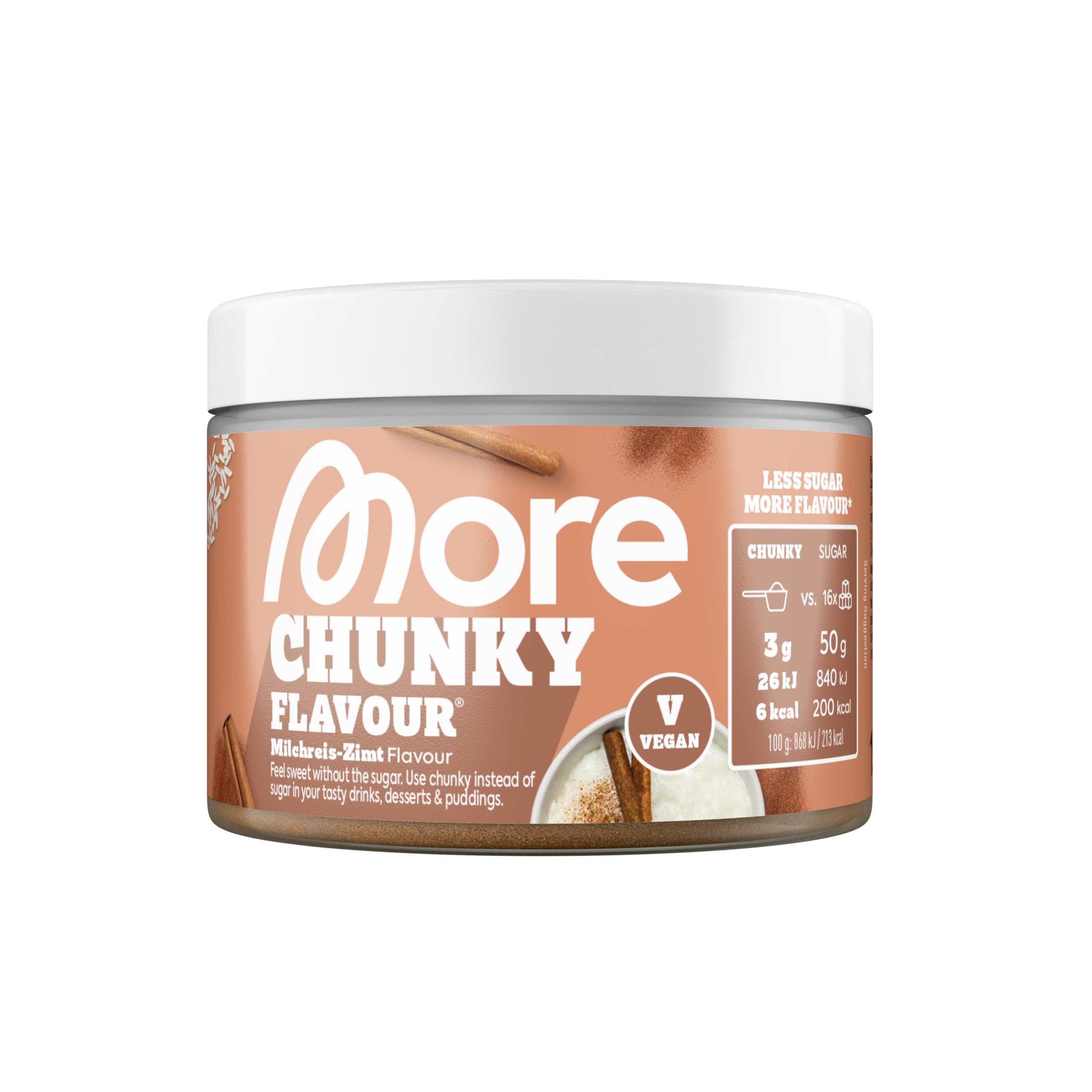 MORE Chunky Flavour  Milchreis Zimt  150 g  vegan