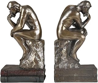 Rich Iron Topes decorativos de resina para libros, sujetalibros para libros pesados, color marrón, 2 kg, adecuado para sujetalibros de escritorio, decorativo, único, 1 par de decoración del hogar