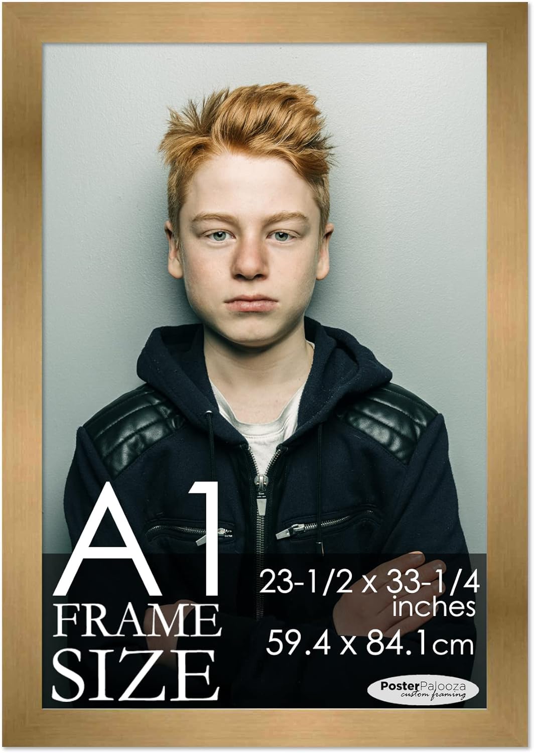 A1 Frame Gold Bronze Modern Minimalist Wooden 23.5x33.25