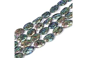 Natural Abalone Oval Gemstone Beads for Exquisite Jewelry Crafting