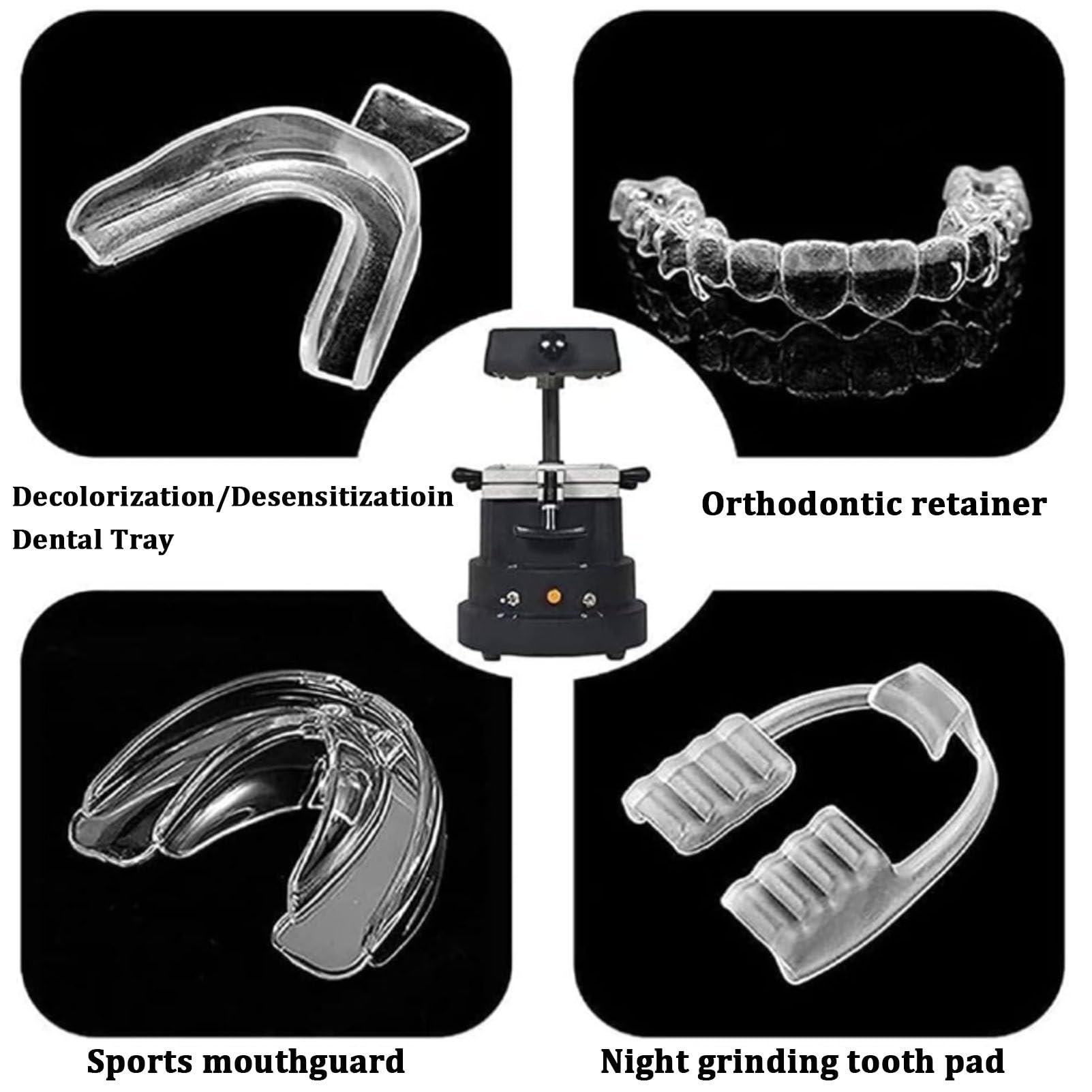 Generico Macchina Automatica per termoformatura Dentale per cliniche e Laboratori, Alta Potenza 1200W per apparecchi ortodontici e laminazione Dentale, apparecchiatura per termoformatura