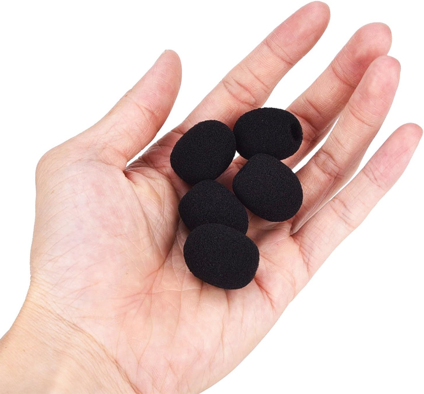 Eboot 15 Pack Mini Microphone Covers Foam Windscreen Lapel Headset Mic Foam Cover Protection for Small Lapel and Lavalier Microphones (Black) image 3