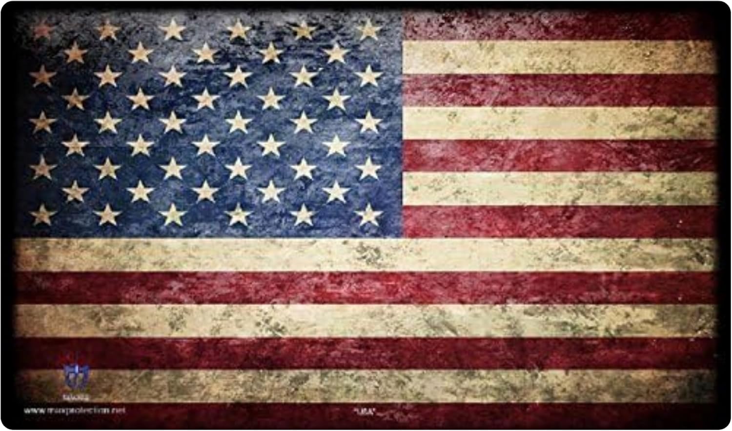 Max Protection Trading Card Playmat for TCG Card Games, 24x14 Inch, Design Mat for Dice Rolling (American Flag)