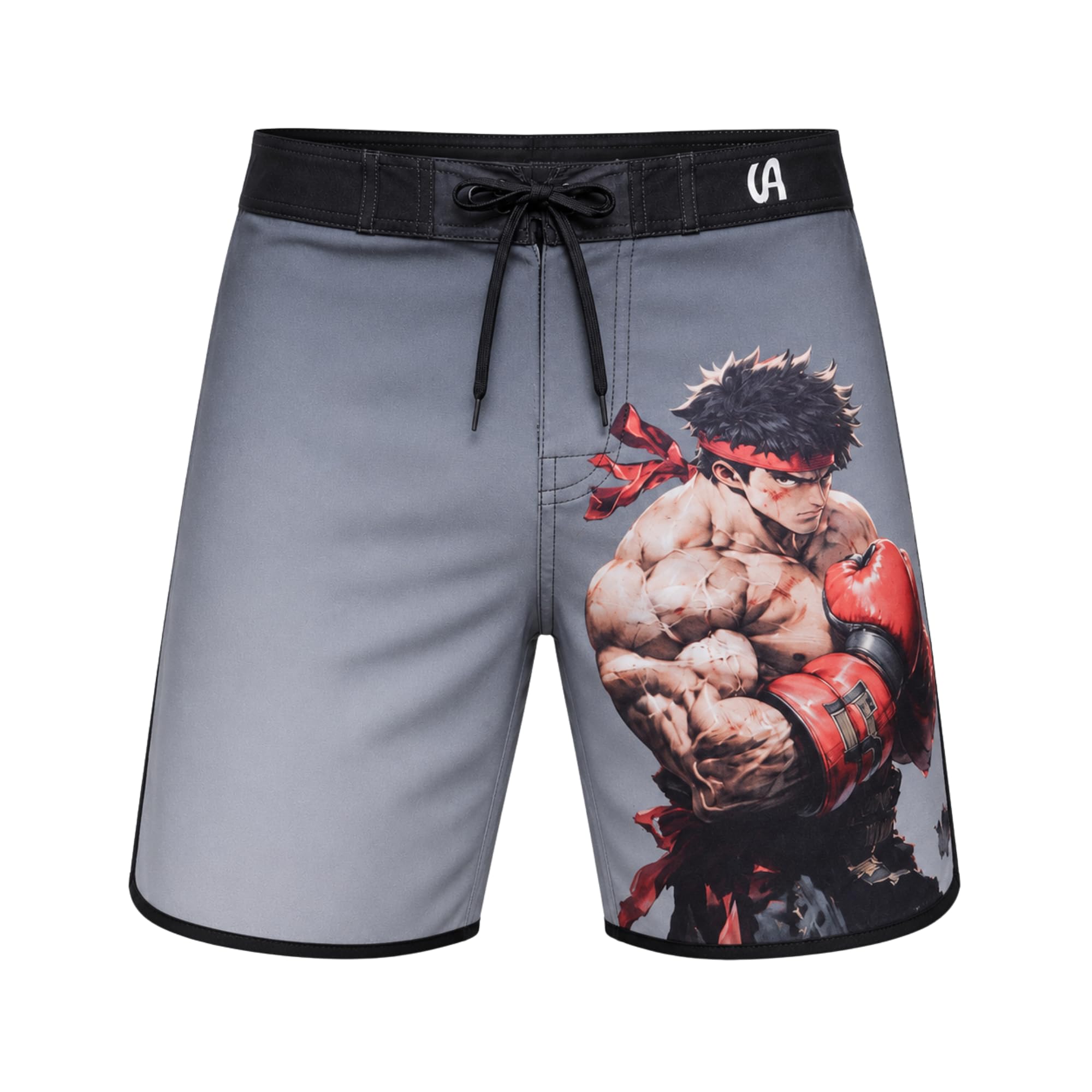 Men's Physique Competition Shorts – Ashen Crimson | 4-Way Stretch Bodybuilding Stage Shorts for Men | Lightweight Performance Board Shorts for Fitness Contest, Posing & Beach Wear-image-8