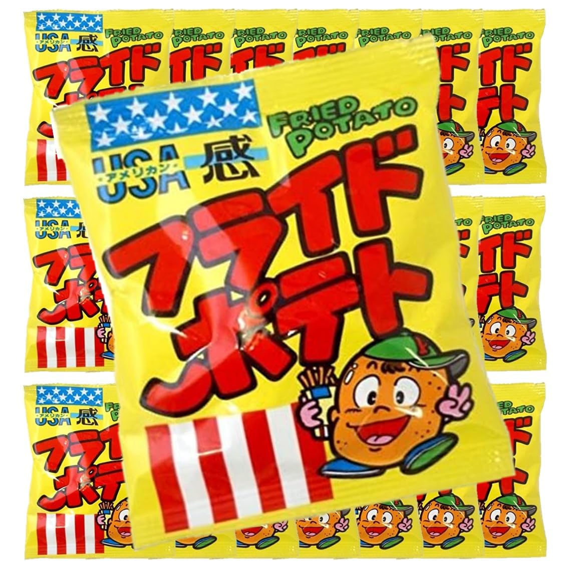 ☆格安☆ ①大量お菓子　ポテトフライ、ぷくぷくたい　まとめ売り Amazon.co.jp: 菓道 フライドポテト【 60袋 】 おやつ イベント 販促