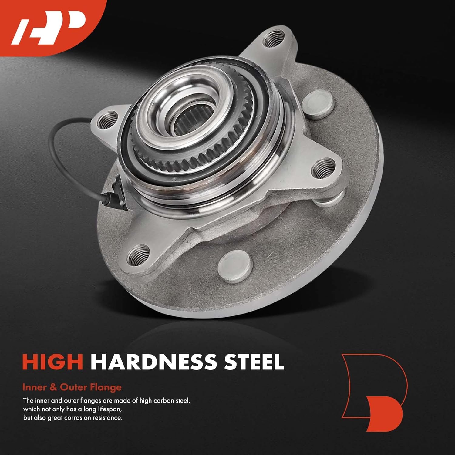 A-Premium 2 x Front Wheel Bearing and Hub Assembly with ABS & 6-Lug Compatible with Ford Expedition 2000-2006 & Lincoln Navigator 2000-2006, 4WD or AWD Only