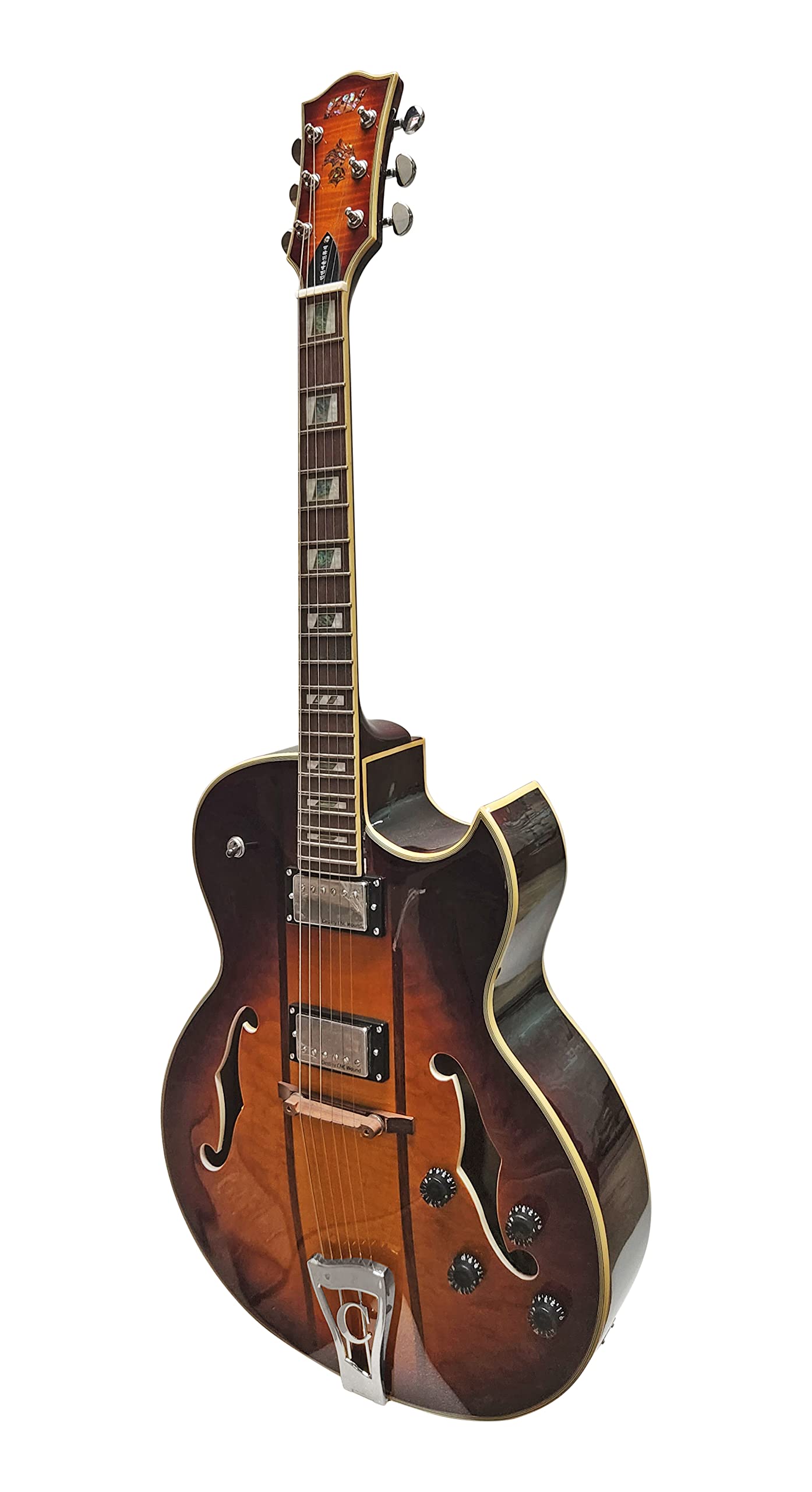 Buy IYV 6 String SemiHollowBody Electric Guitar, Right, Natural (IJZ