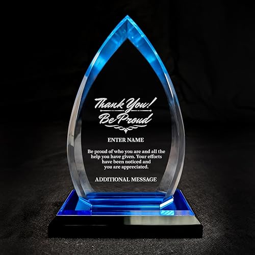 Miniatura 94 de Premio de agradecimiento personalizado grabado con láser, diseño grabado con láser, agradecimiento, añade tu propio texto, incluye caja de regalo