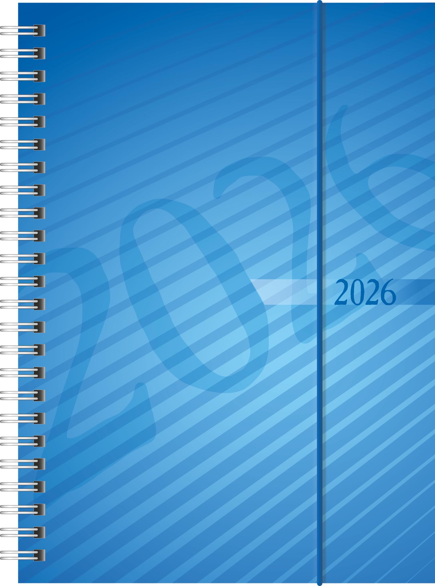 rido/idé Book Calendar Mod. futura 2 2026 | A5, Plastic, Blue