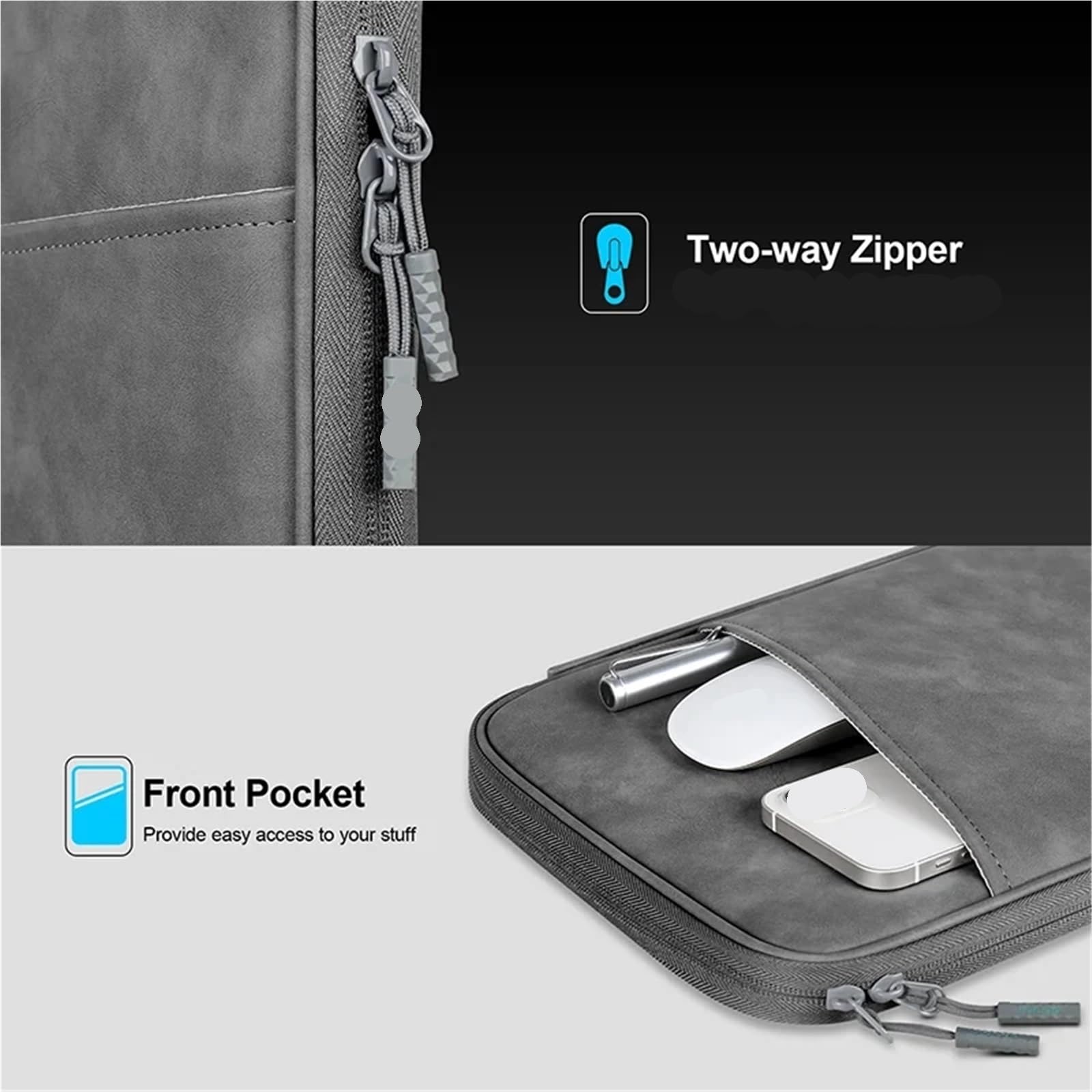 Sleeve Case Étui for tablette 10-13 pouces, étui for tablette Portable, pochette à fermeture éclair for tablette Pour Hommes Et Femmes