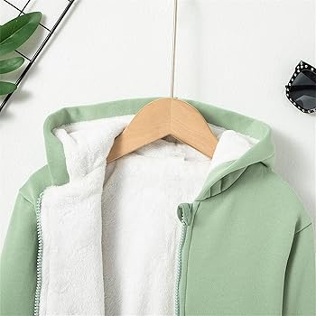 Jungen Sweatjacke Mit Reißverschluss - Fleece Kapuzenjacke Einfarbig Sportlich