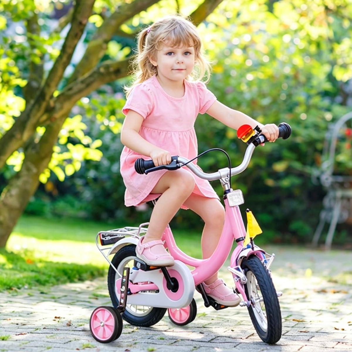 Paia Ruote Ausiliarie per Biciclette per Bambini, Training Wheels 12-20 Pollici