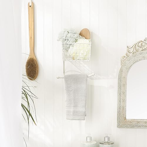 Miniatura 8 de DII Decoración rústica de baño de granja, almacenamiento de metal, toallero pequeño, dorado
