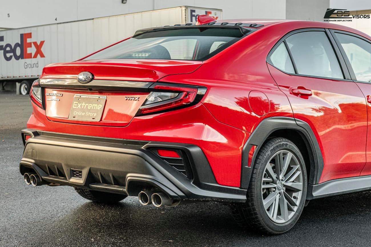 Replacement for 2022-Present Subaru WRX Models | JDM Performance Style Tinted Black Rear Roof Window Wing Visor Spoiler DWV-V263