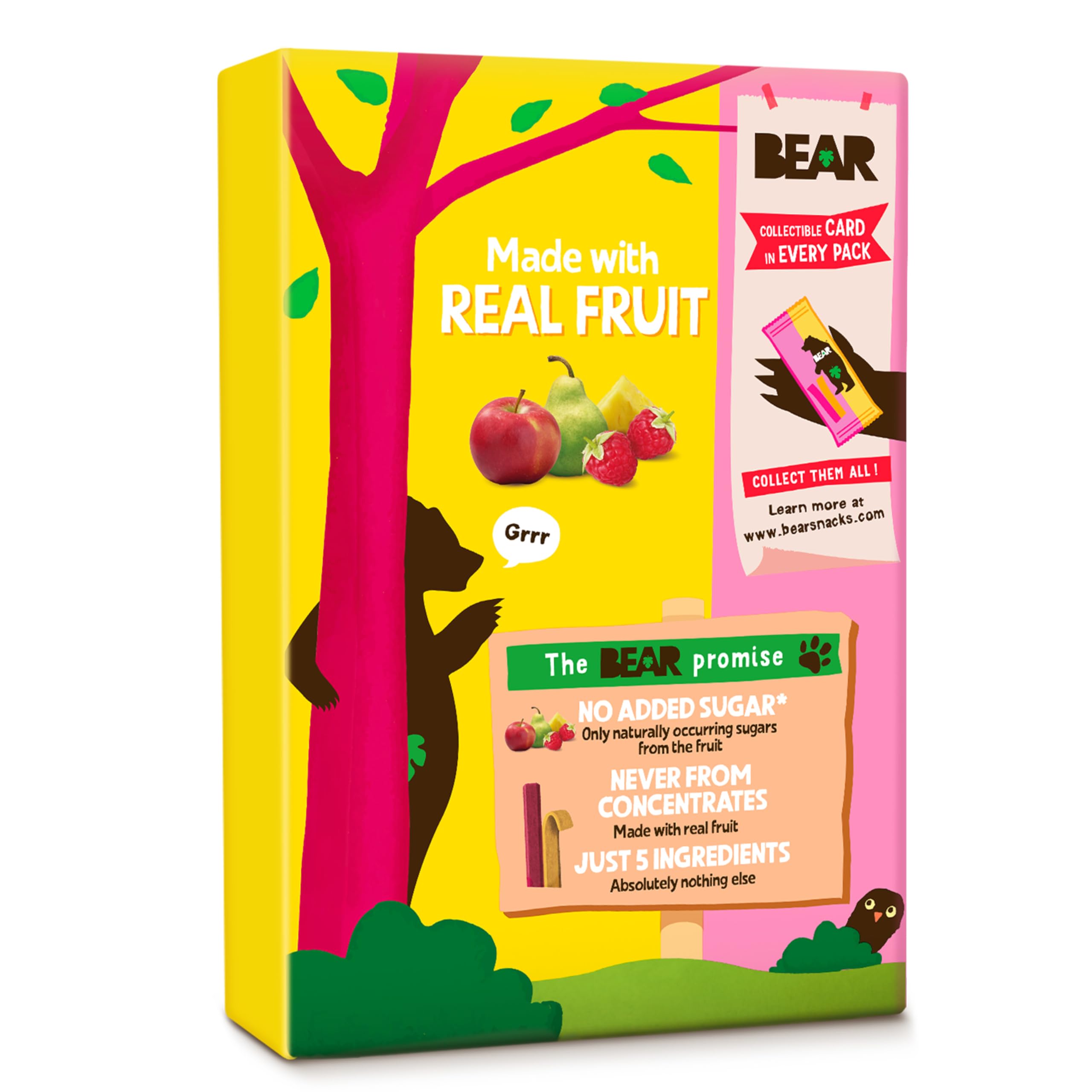 Bear, Fruit Splits Raspberry Pineapple, 3.5 Ounce thumbnail 2