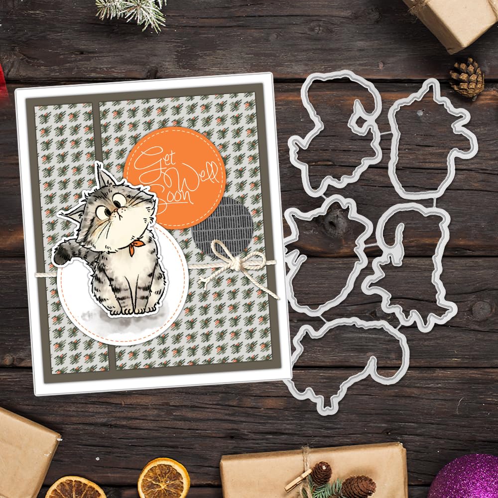 Animal Stamps & Dies Set - Card Making & Scrapbooking -5