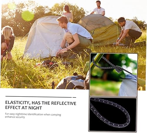 Miniatura 6 de 24 Pcs Hook Drawstring Camping Accessories Outdoor Teepee Awning Fixing Band Plant Pots Accessories Tent Camping Supplies High Elasticity Rope