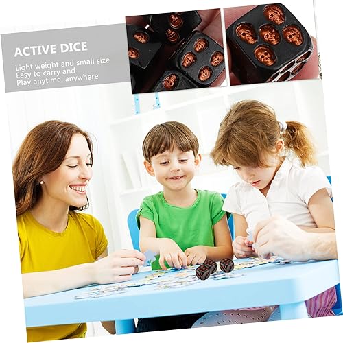 Miniatura 7 de Abaodam 5 piezas de dados de resina, dados de resina, dados de juego de rol, dados de actividad para niños, dados de 6 caras, dados de barra, dados