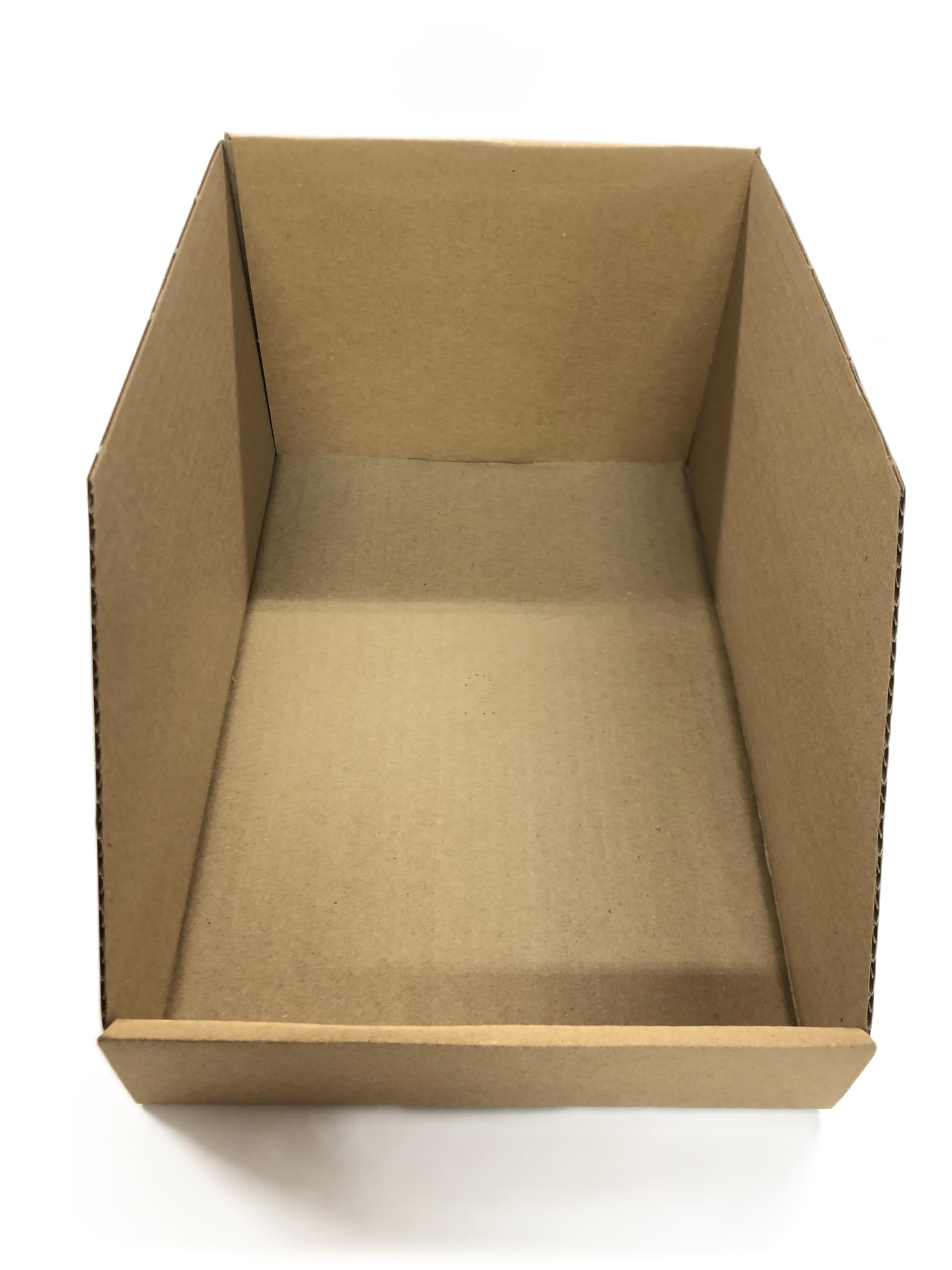 Pack de 50 bacs de stockage à bec en carton , 300x200x150 mm, couleur marron