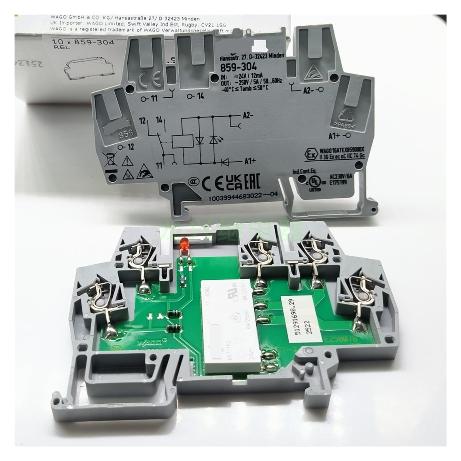 Relais 24VDC NISZA 859-304 composant électronique de commande pour automatisme