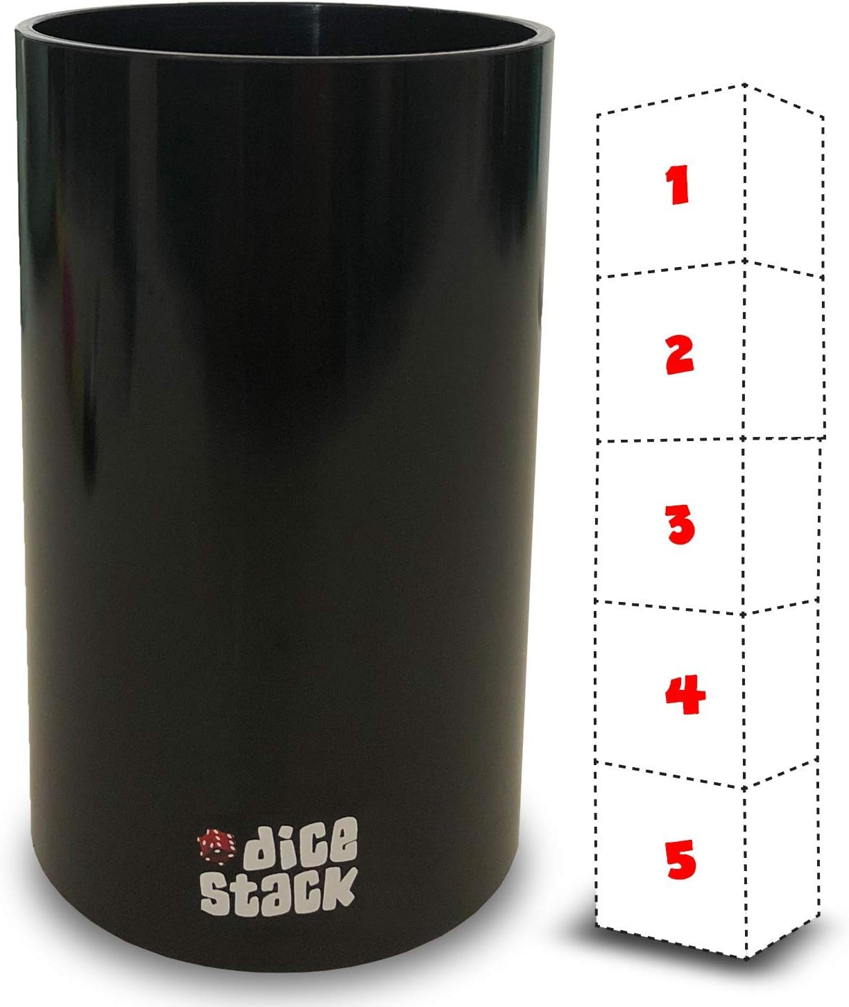 Dice Stacking Cup Only - Professional Straight Cups Black - Accessories - Magic Tricks