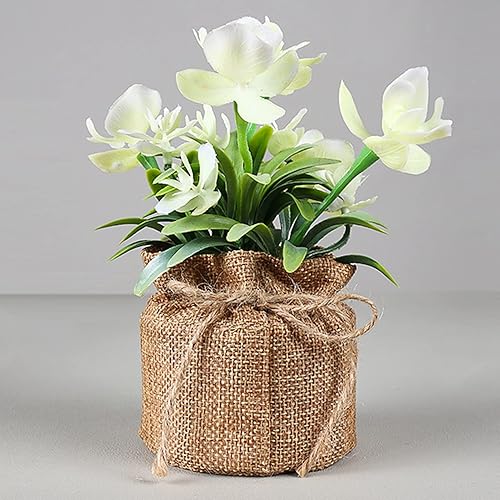 Miniatura 2 de shlutesoy Decoración de plantas falsas, maceta, bonsái artificial, sin olor, decorativo, vívido para el hogar, planta bonsái artificial para hotel,