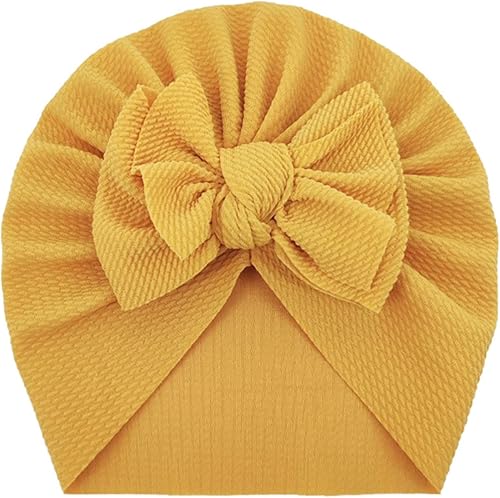 Gorro de bebé para niños elástico turbante sólido para bebés niñas gorro de punto lazo regalos para bebés