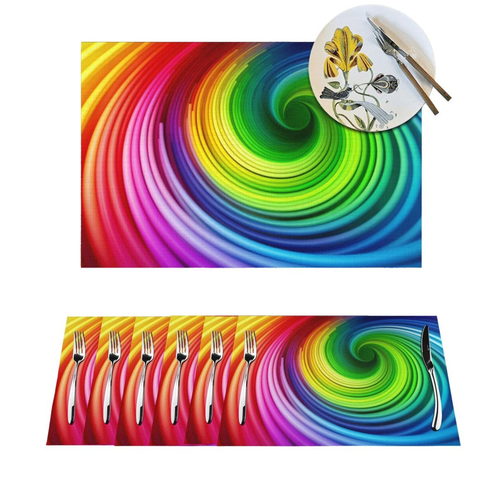 Sets de table arc-en-ciel pour colorer vos repas en terrasse ou en cuisine