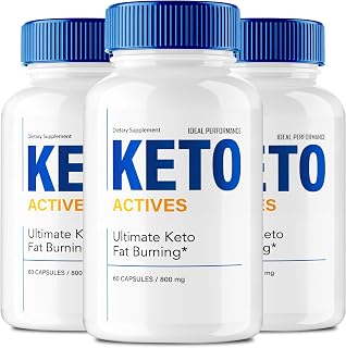 Keto Actives Capsules, Official Keto Actives Supplement Pills, Overall Health Support, All Natural Keto Capsule to Sustain Active Lifestyle & Fitness Goals, Premium KetoActives Review (3 Pack)