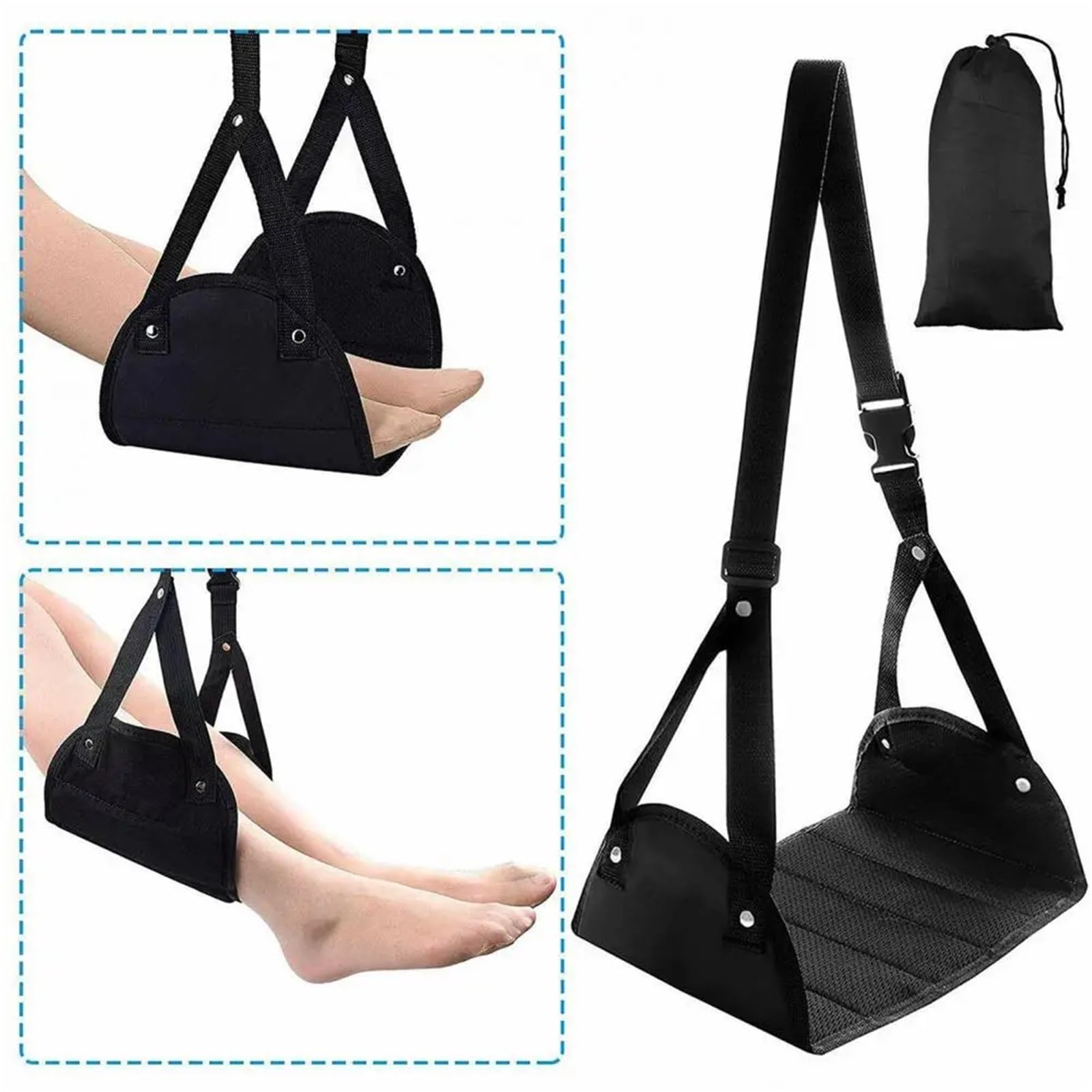 Reposapiés De Avión Vuelo coche viaje esencial asiento de aviación almohadilla pie ajustable tren avión reposapiés hamaca for pies accesorios portátiles