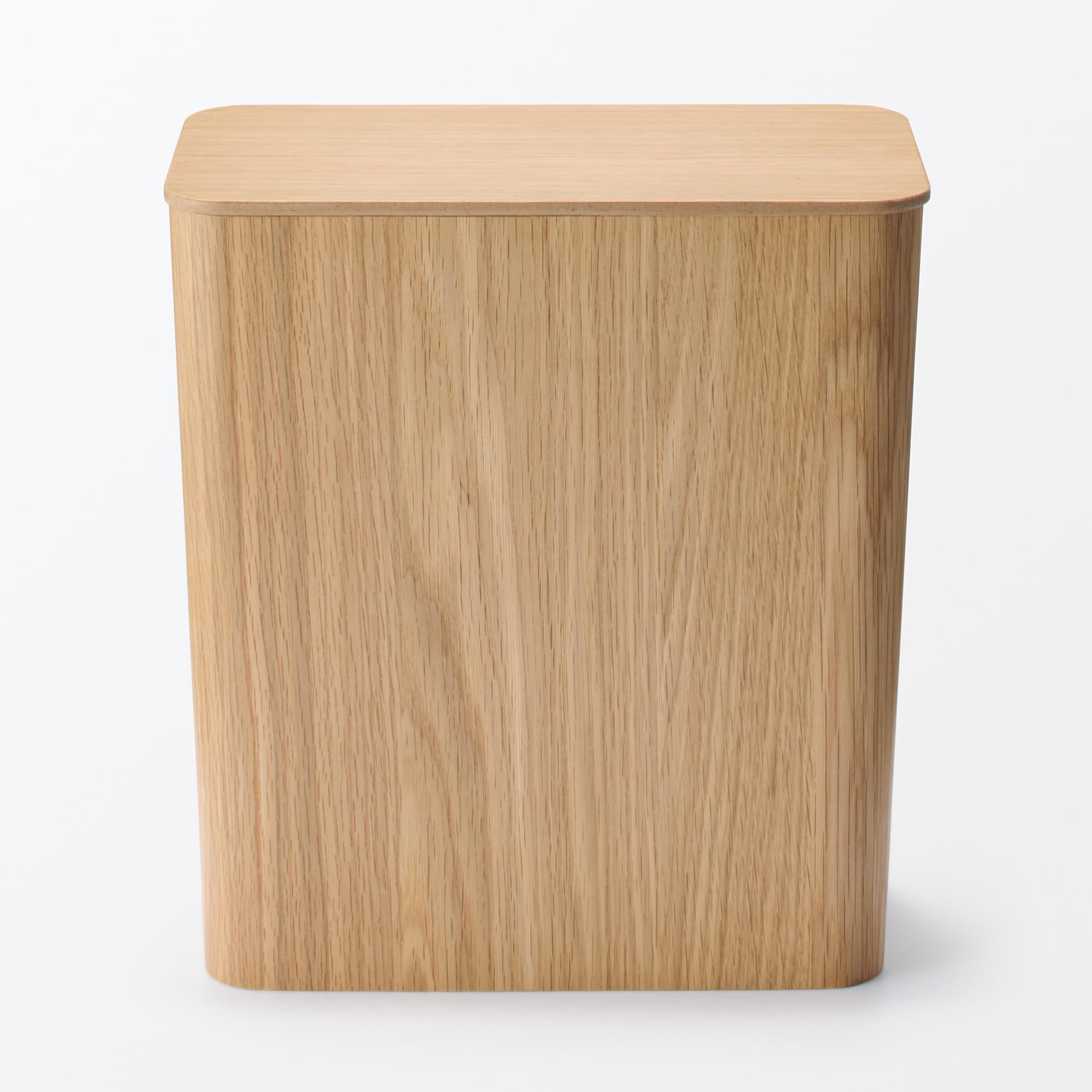 Amazon｜無印良品 木製ごみ箱・袋止めワイヤー付・角型 約幅28.5×奥行