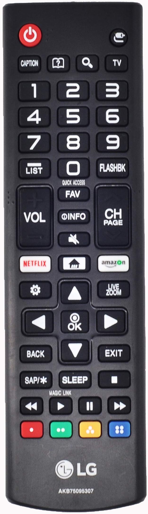LG Full Function Standard TV Remote Control AGF76631064