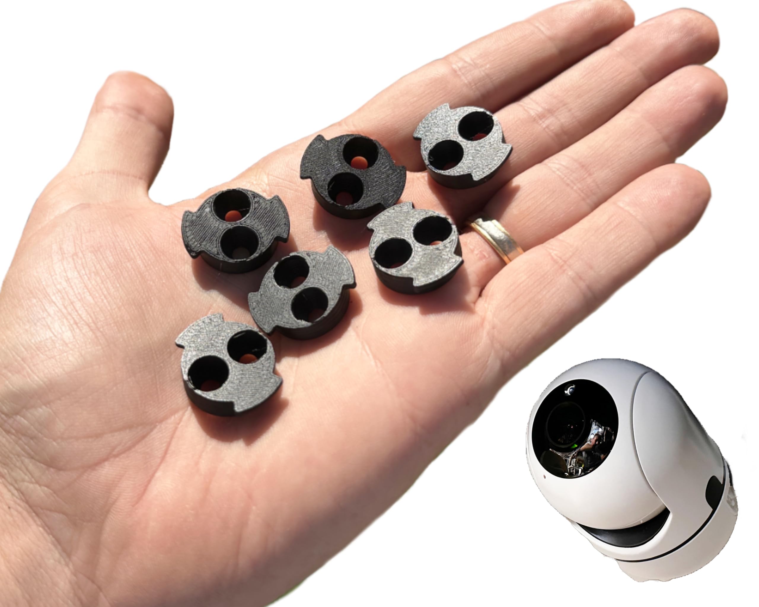 Wall Mounts for HelloBaby Monitor Camera HB6550/ Pro/ HB6560/ HB65/ HB6339/ HB40/ HB6081/ HB66/ HB6351, Replaces Original, Minimalist Design, Black,