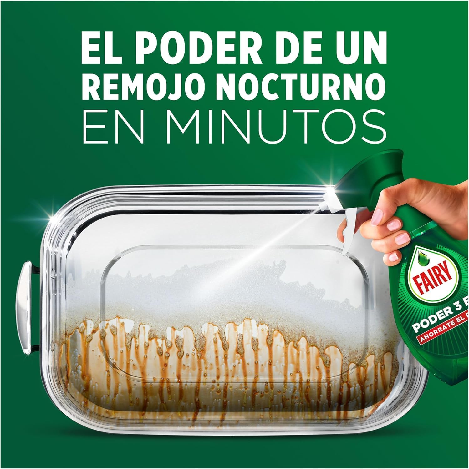 Fairy Poder Sin Remojo Limón Spray Recambio, Vajilla y Cocina, Antigrasa, 500ml — view 4