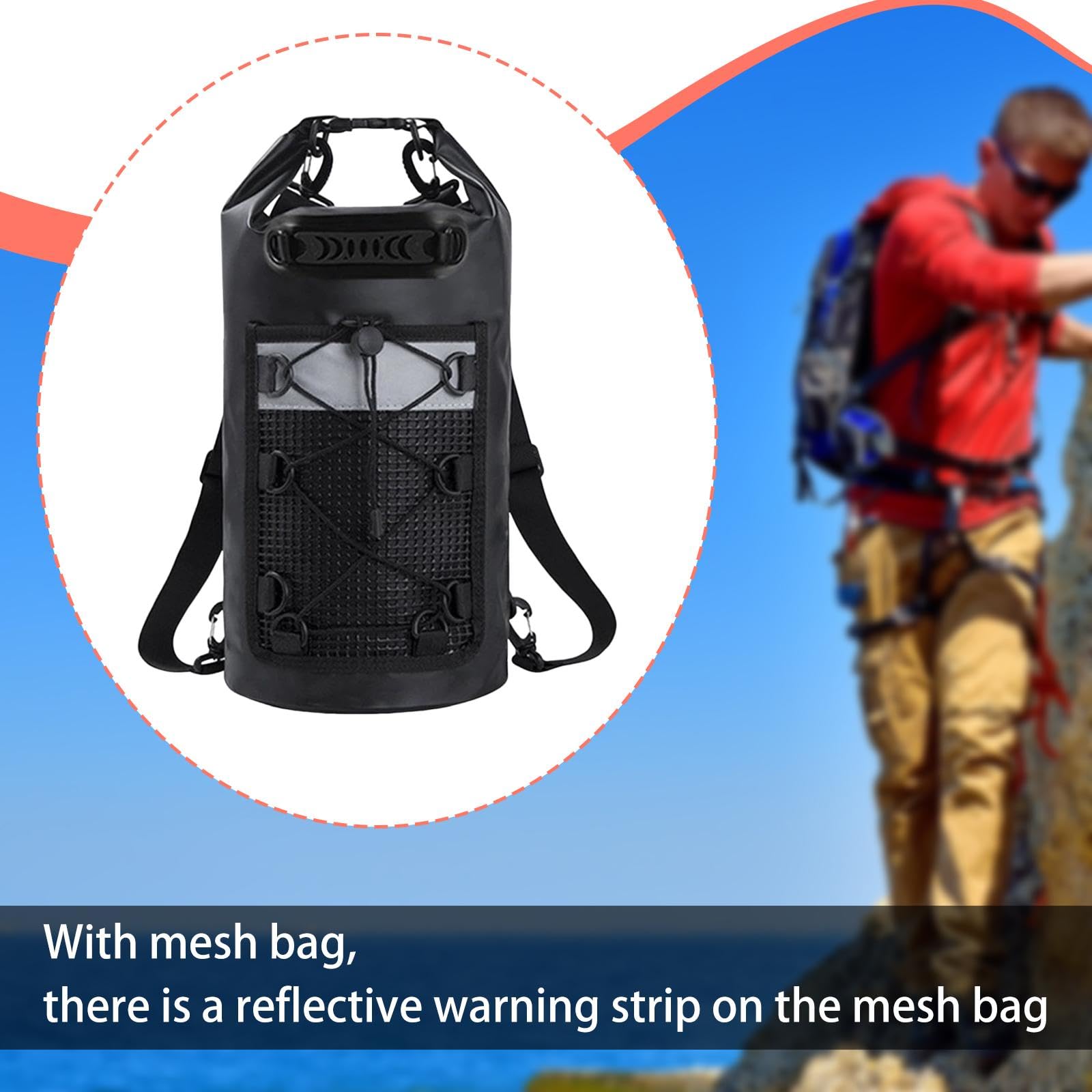 Qianly Bolsa Impermeable IPX6, Mochila Flotante Ligera con Espacio Amplio para Deportes Acuáticos Y Aventuras Al Aire Libre