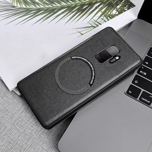 Miniatura 5 de Funda para Samsung Galaxy S9 compatible con Magsafe Anillo de metal, Funda híbrida de TPU de cuero premium - Elegante funda protectora completa