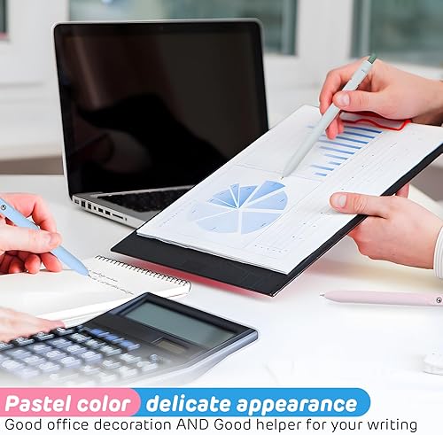 Miniatura 5 de DRMAVI 5 bolígrafos de tinta de gel retráctiles, bolígrafos de tinta negra, punta fina de 0.020 in, bolígrafos estéticos de escritura suave,