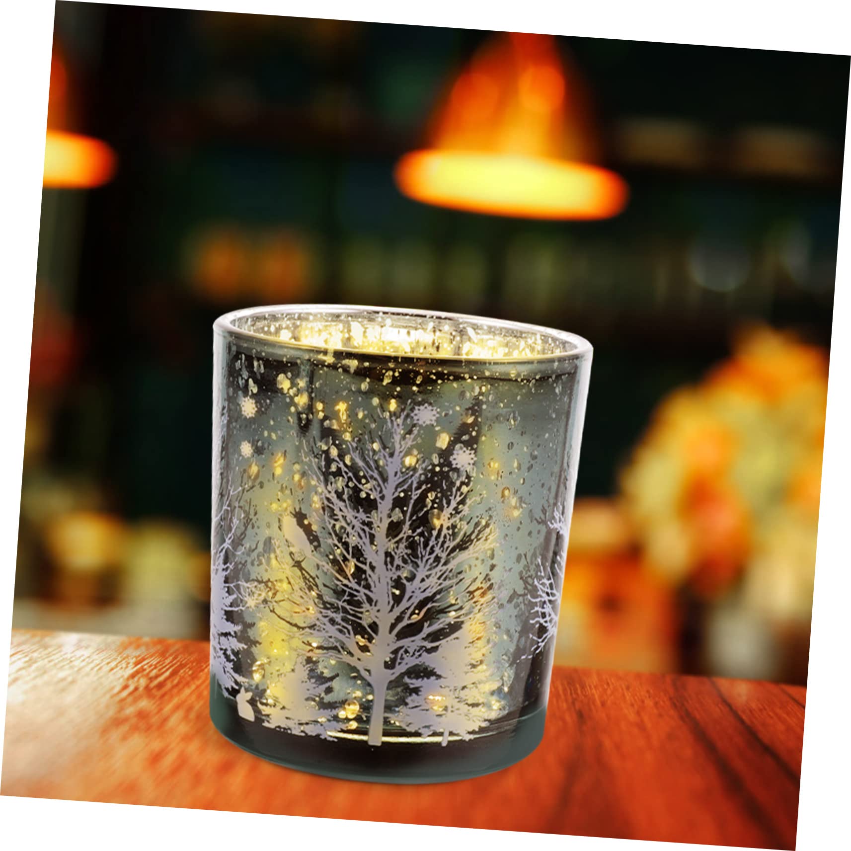 6 Piezas Portavelas De Cristal Portavelas Candelita Portavelas De Escritorio De Navidad Vela Cónica Vela De Boda Decoración para Mesa Decoración Navideña Velas De Mesa Vidrio Cabilock