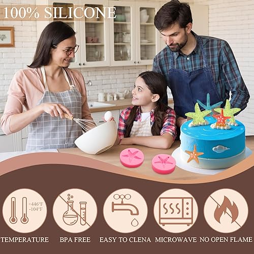 Miniatura 3 de Moldes de silicona para estrellas de mar para fondant, chocolate marino para decoración de pasteles, cupcakes, dulces, 3 paquetes