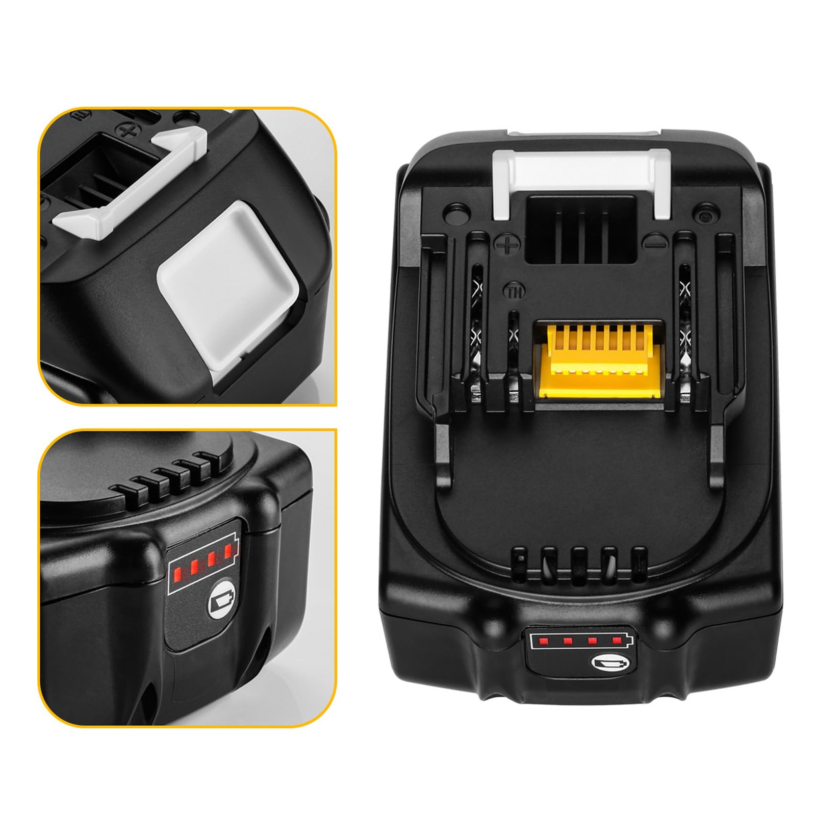 Boîtier de batterie 18650 pour batterie BL1830 18 V avec circuit imprimé et indicateurs LED